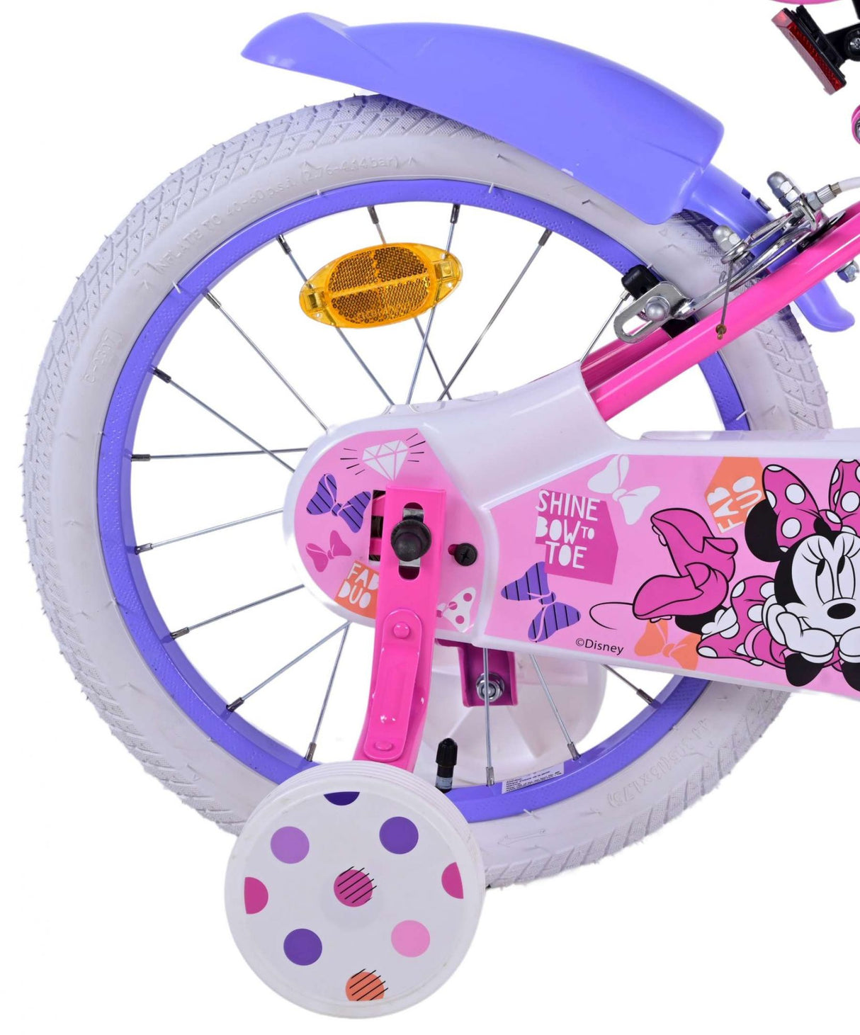 Disney Minnie Children's Bike Girls Girls da 16 pollici Rosa freni a due mani