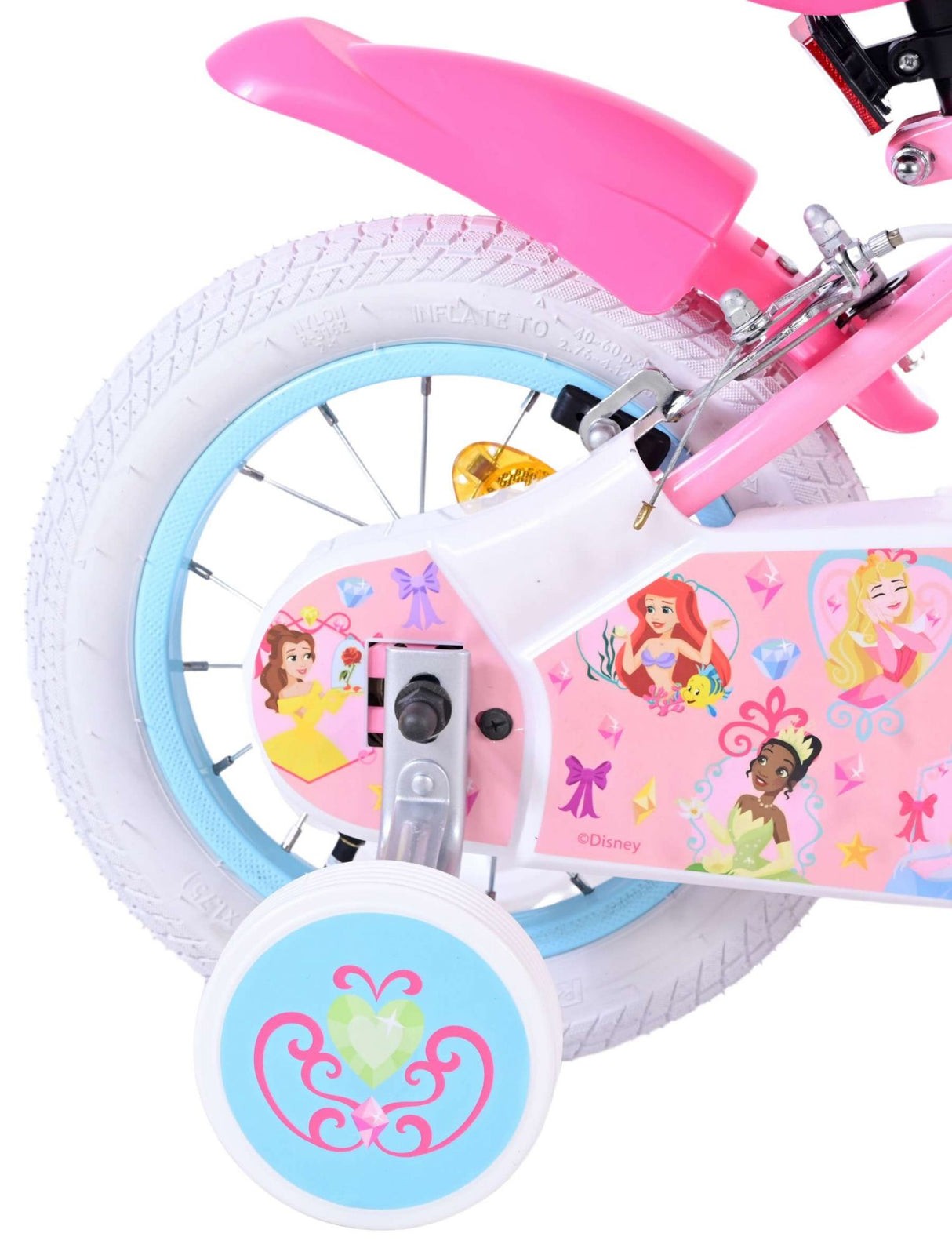 Volare magic royals kinderfiets - meisjes - 12 inch - roze - twee handremmen