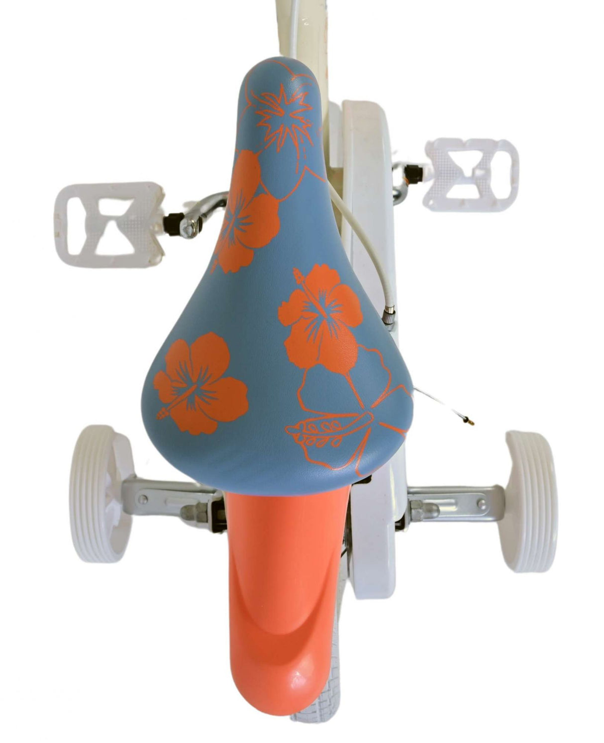 Stitch Stitch Kinderfiets Meisjes 12 inch Twee handremmen Crème Koraal Blauw