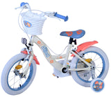 Stitch Stitch Kinderfiets Meisjes 14 inch Crème Koraal Blauw Twee handremmen