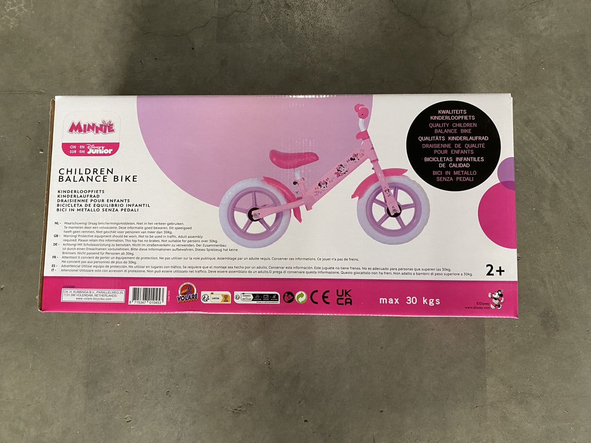 Disney loopfiets staal minnie roze