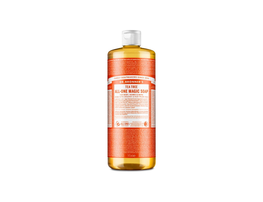 Dr. bronner's vloeibare zeep - pure castile - tea tree - 945 ml