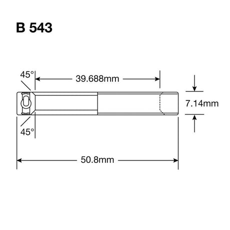 Enduro bearings b 543 llb ss - 440c stainless (radial) - 1 9 16''x2''x9 32''