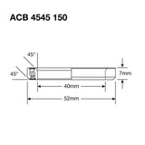 Enduro bearings acb 4545 150 ss - 440c stainless (angular contact) - 40x52x7 (45x45°)
