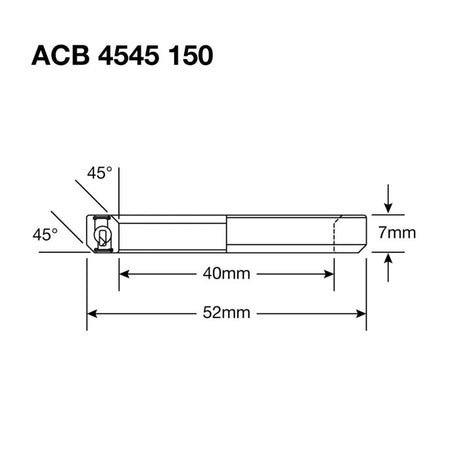 Enduro bearings acb 4545 150 ss - 440c stainless (angular contact) - 40x52x7 (45x45°)