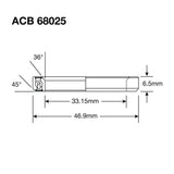 Enduro bearings acb 68025 cc - abec 5 - black oxide (angular contact) - 33,15x46,9x6,5 (36x45°)