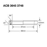 Enduro bearings acb 3645 3748 bo - abec 5 - black oxide (angular contact) - 37x48x6,5 (36x45°)