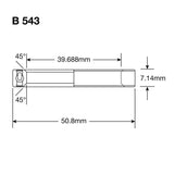 Enduro bearings b 543 2rs a c - abec 3 (angular contact) - 1 9 16''x2''x9 32''