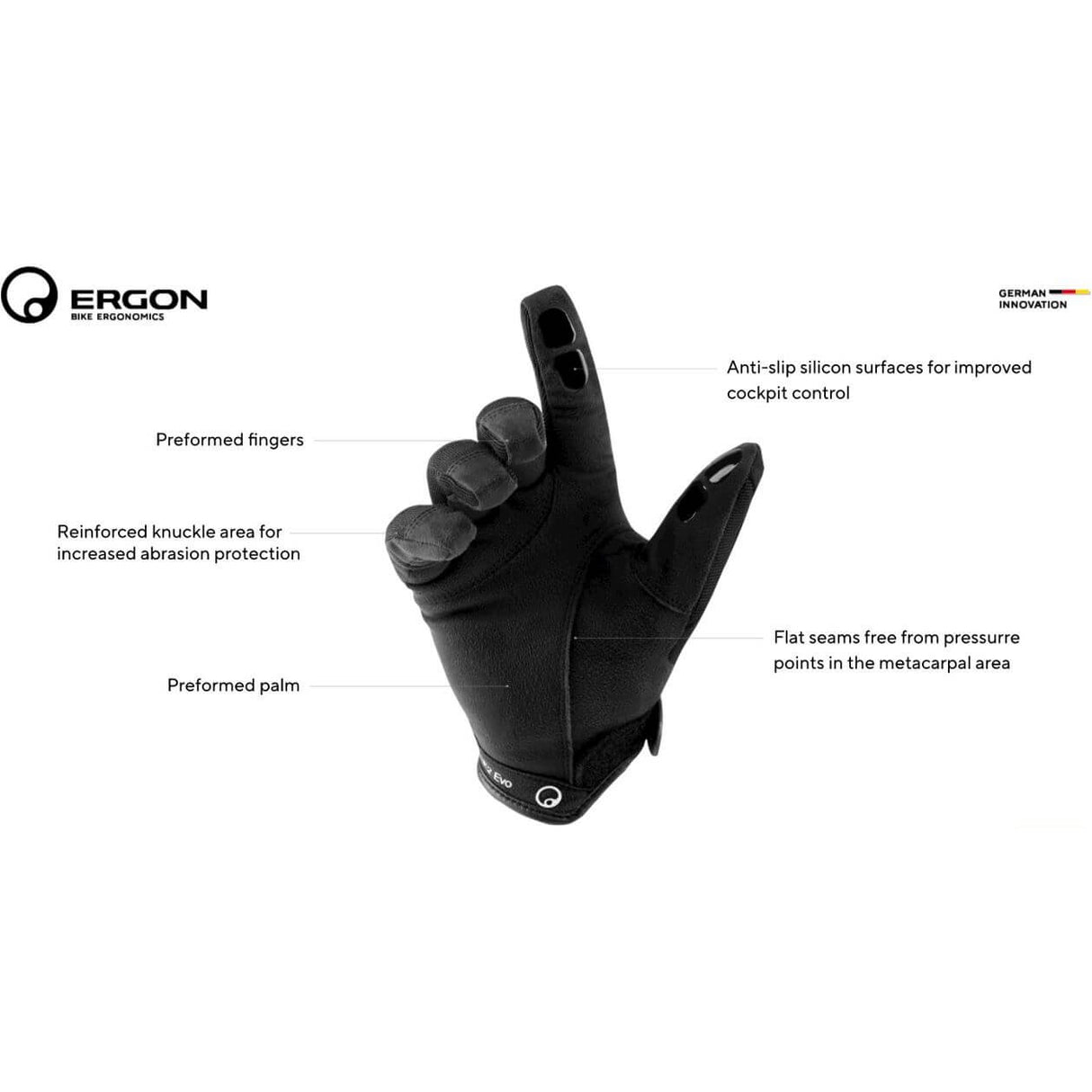 Ergon glove HE2 EVO MT S