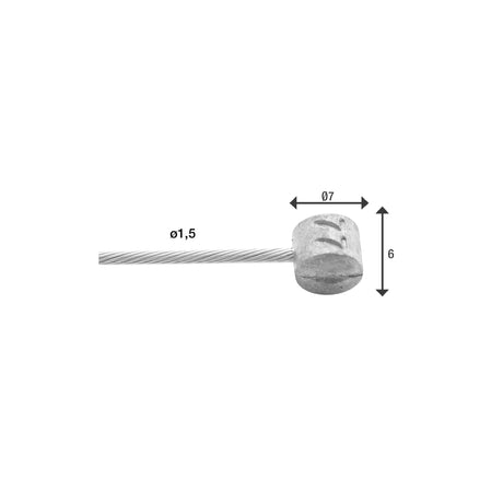 Elvedes remkabel RVS 2250mm 6427RVS-49-BOX (100 stuks)