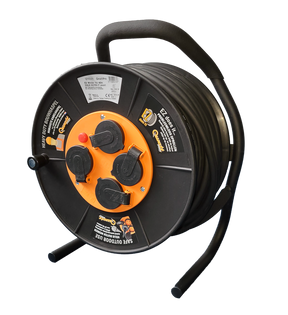 Qwattpro kabelhaspel 50mtr 3x1.5 er-300ez 4-voudig