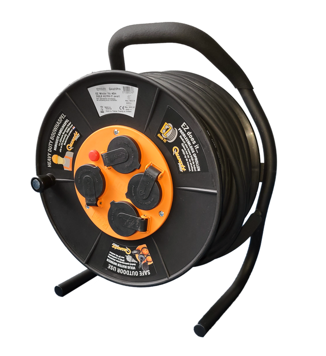 Qwattpro kabelhaspel 50mtr 3x1.5 er-300ez 4-voudig