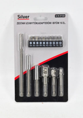 Silver hex-adapter voor stopcontacten ingesteld 16el.