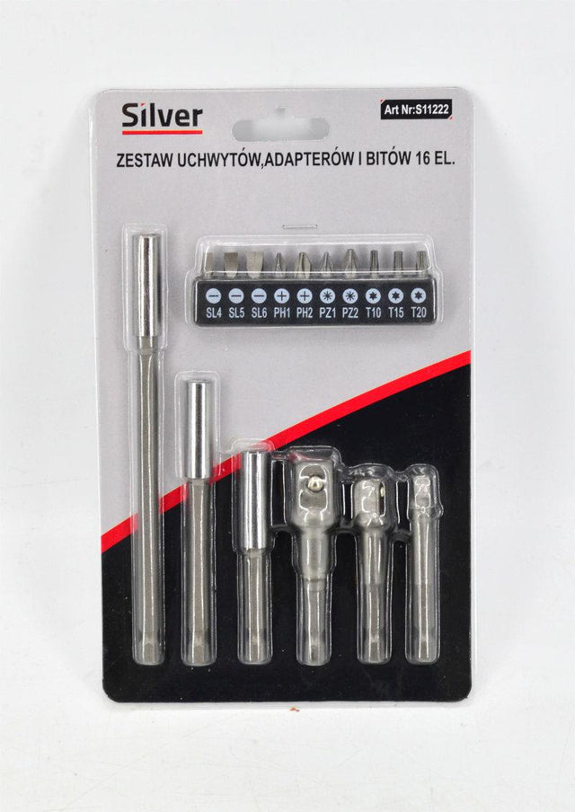 Silver hex-adapter voor stopcontacten ingesteld 16el.