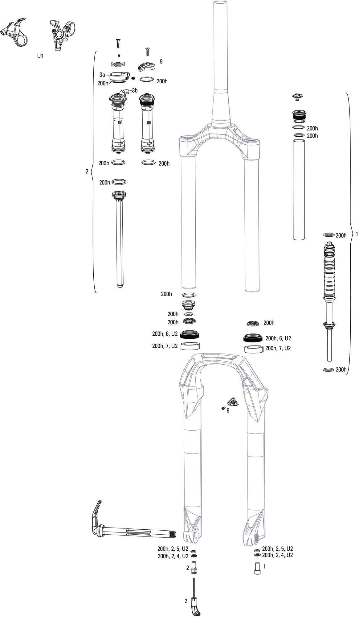 Rockshox verende voorvork judy silver tk susp.fork rs judy sil.tk 120mm black poploc