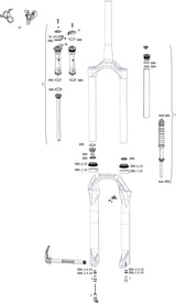Rockshox verende voorvork judy silver tk susp.fork rs judy sil.tk oneloc black