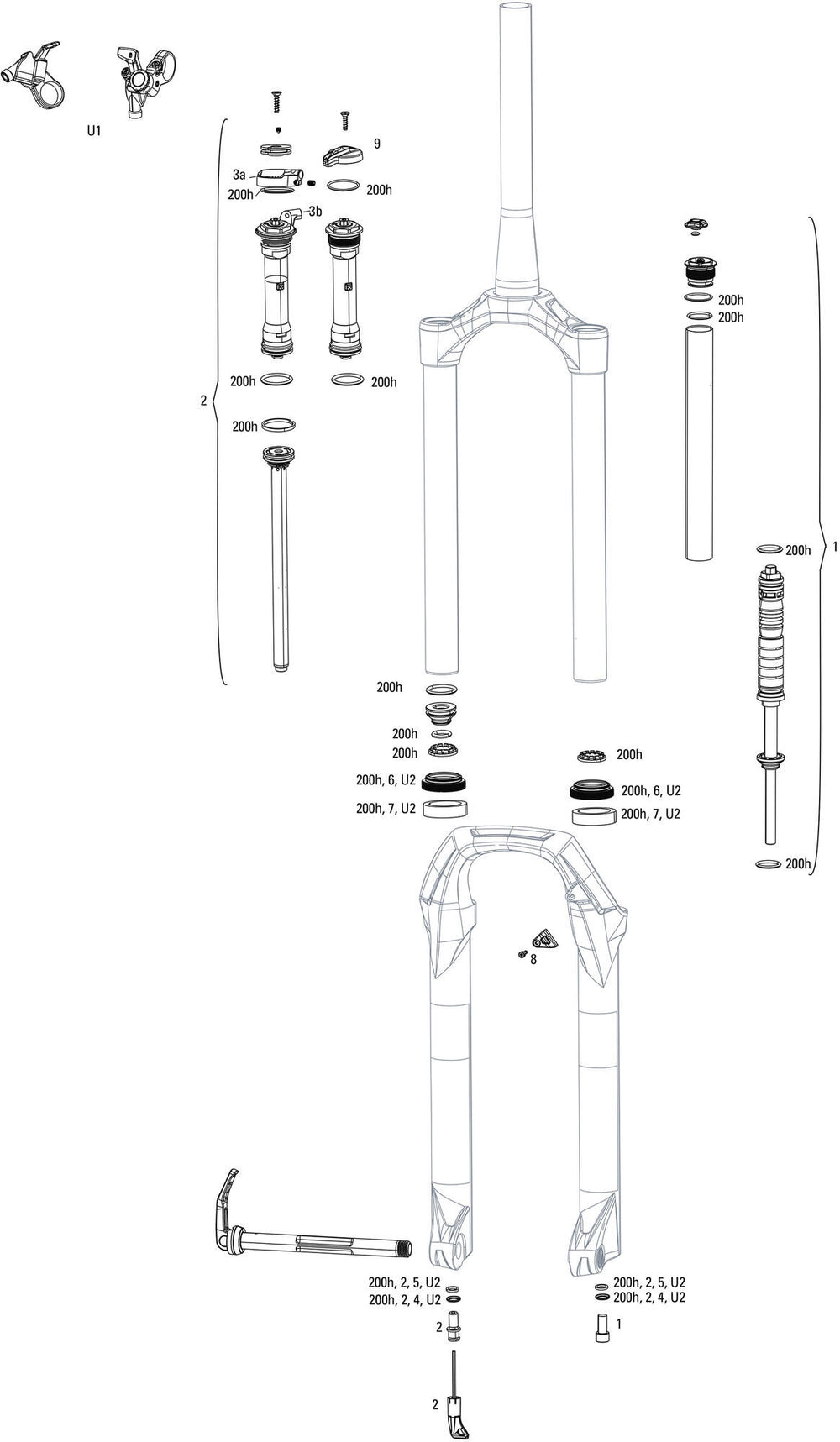 Rockshox verende voorvork 29 judy silver tk a3