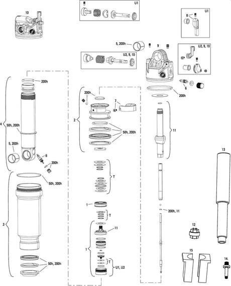 Rockshox schokdemper sidluxe ultimate 3p rear shock rs sidluxe 145 x 32,5mm
