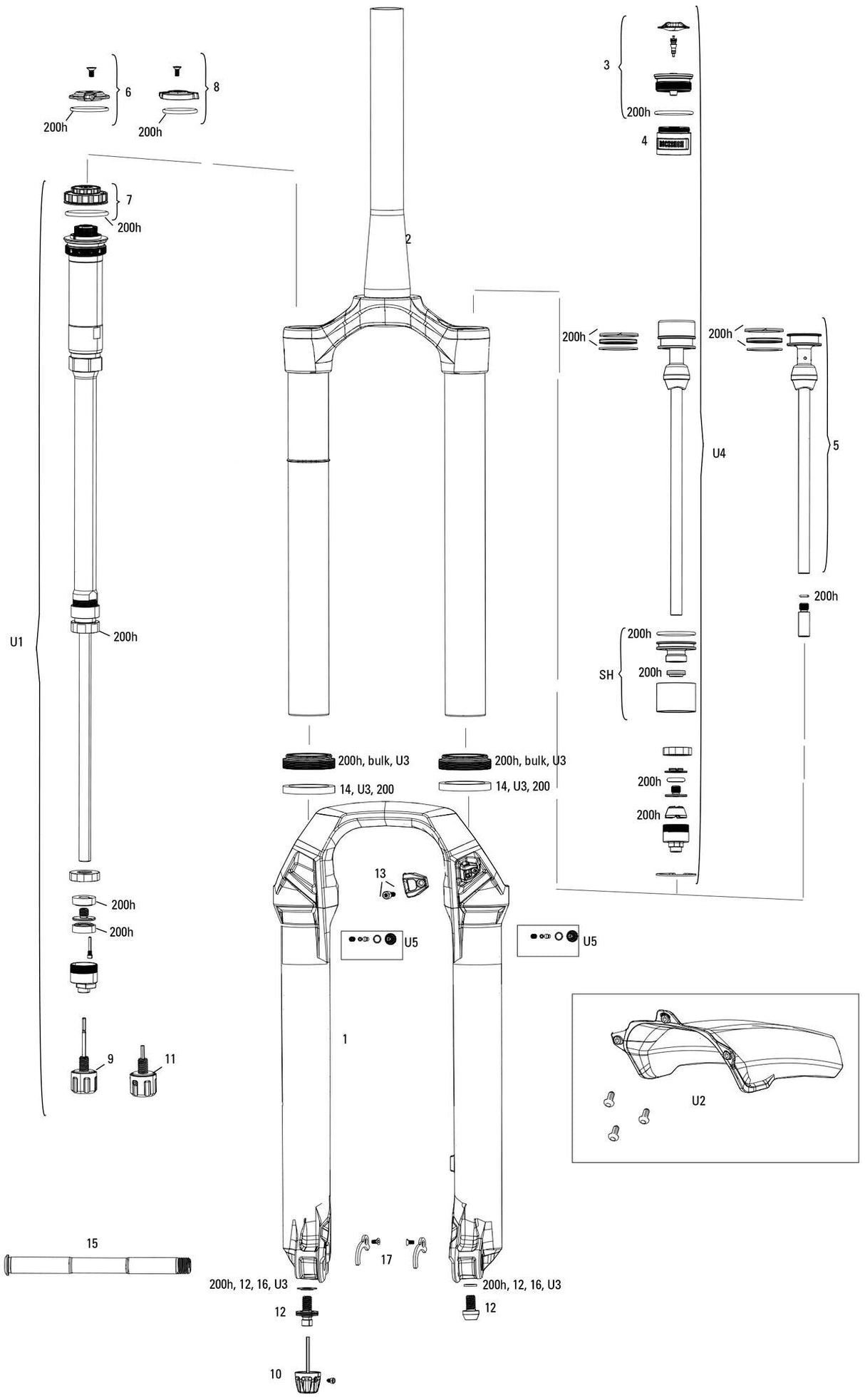 Rockshox federgabel lyrik ultimate rc2 sus.fork rs lyrik ult.rc2 27,5 29 boost 150mm bl.