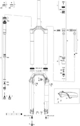 Rockshox verende voorvork pike ultimate rc2 27,5 + 29 susp.fork rs pike ult.rc2 27,5 boost 140mm black