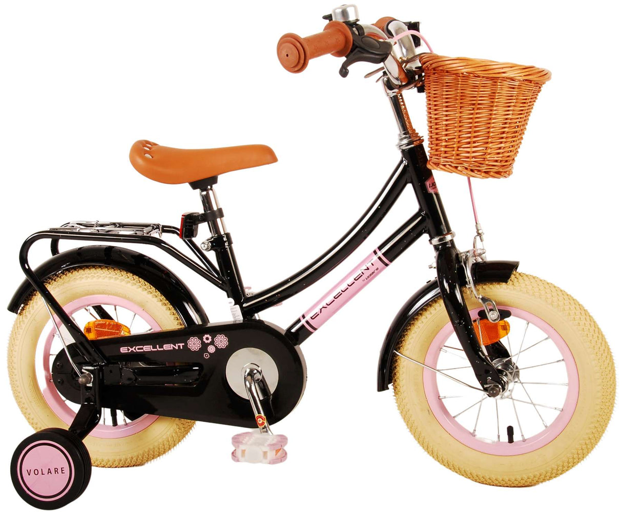 Volare Excelente bicicleta para niños - niñas - 12 pulgadas - negro