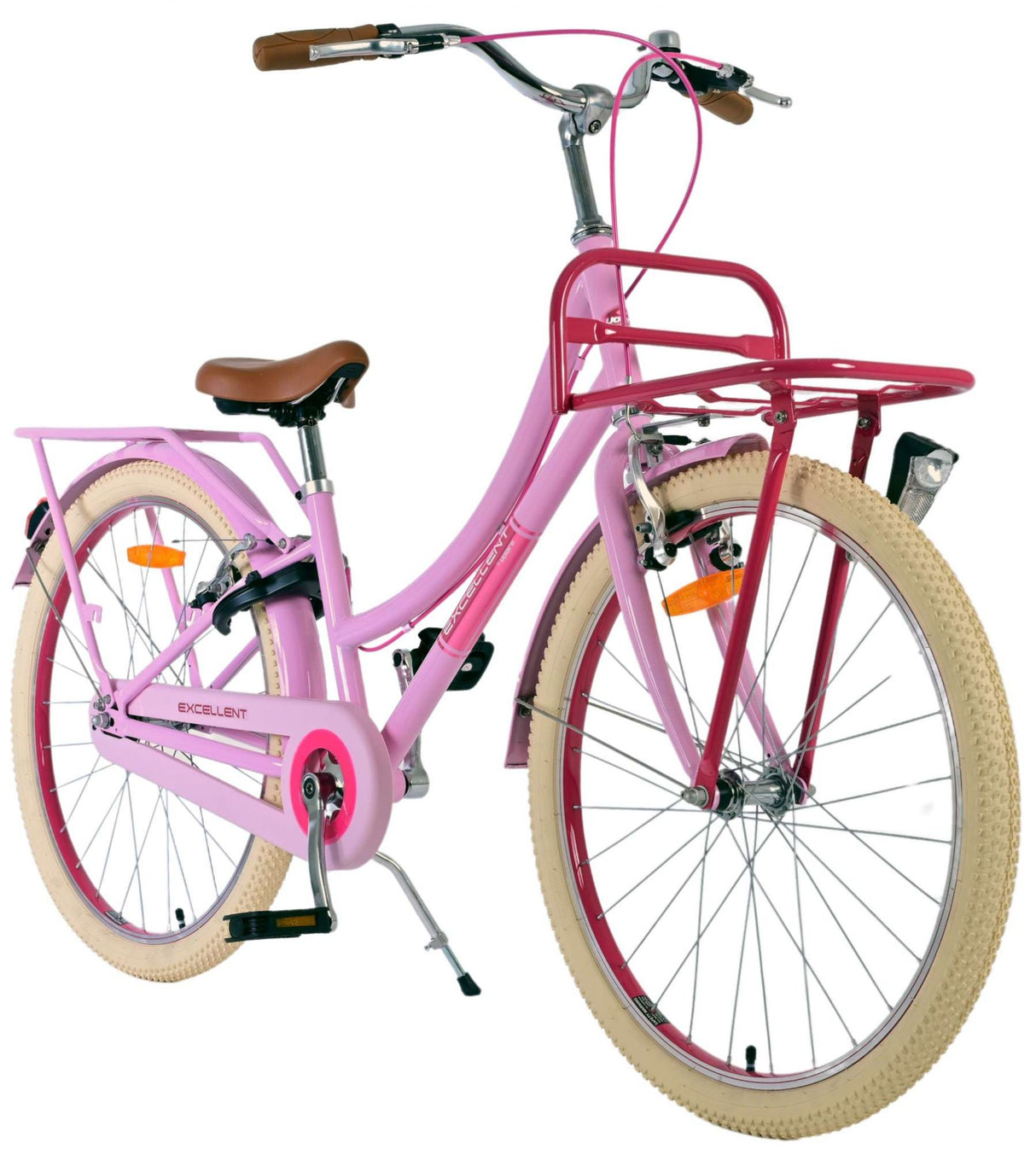 Volare Volare Children's Bike Girls Rosette de 24 pulgadas Fragos de mano