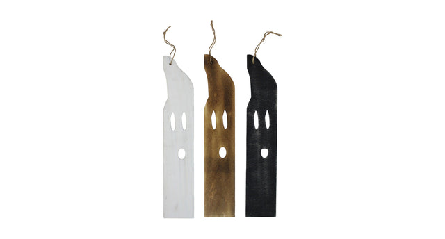 Sign ghost poplar wood with hanger 58x0.65x11cm 3 mixed fsc 100%