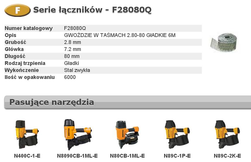 Bostitch nagels f 2,80-80 p q 6m