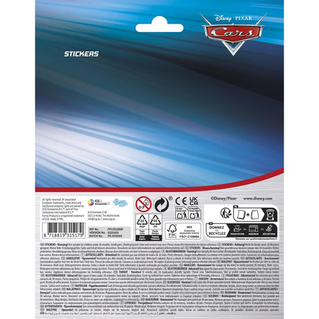 Disney pixar stickervel cars