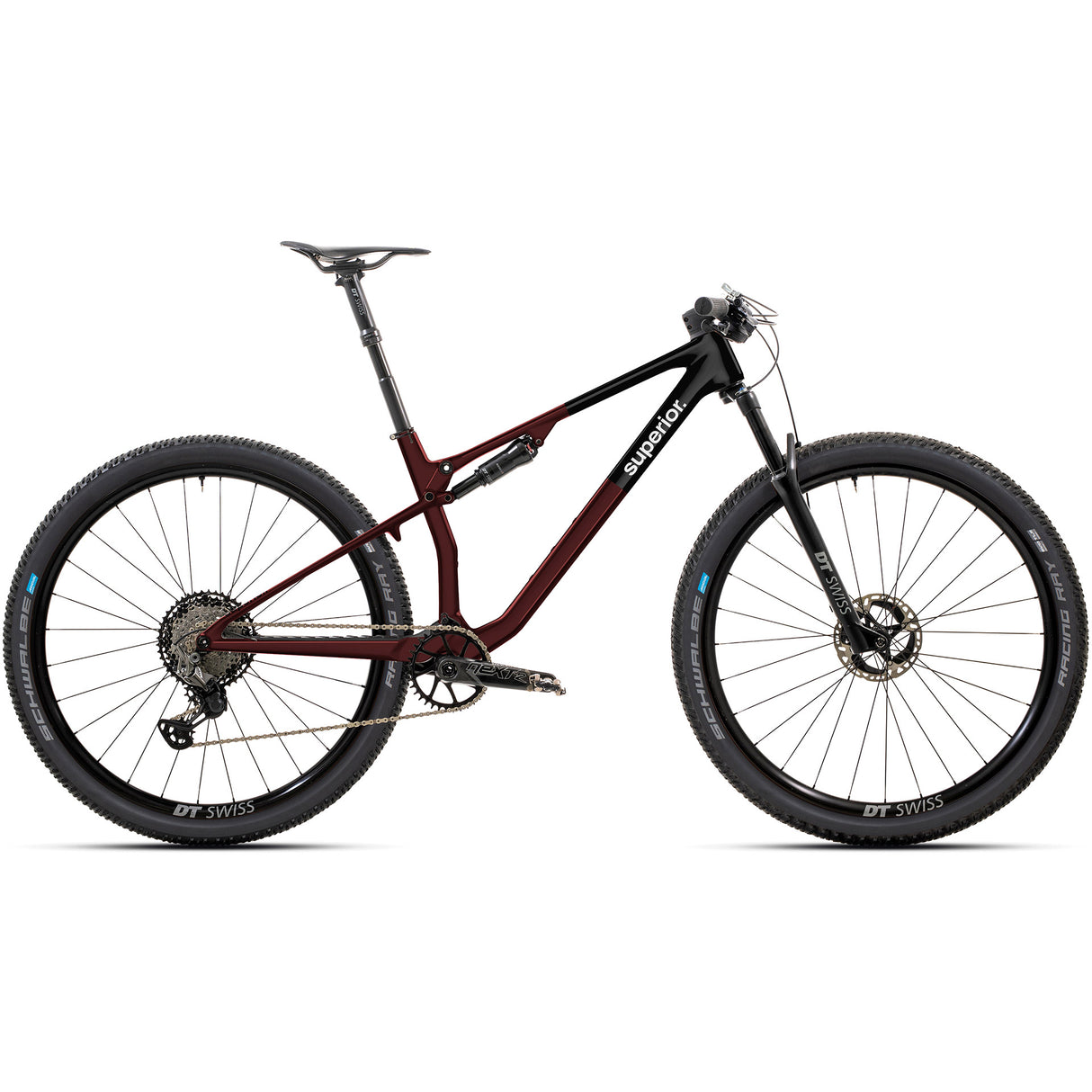 Superior mtb fully xf 9.5 team 29x17.5 (m) gls red crb. black