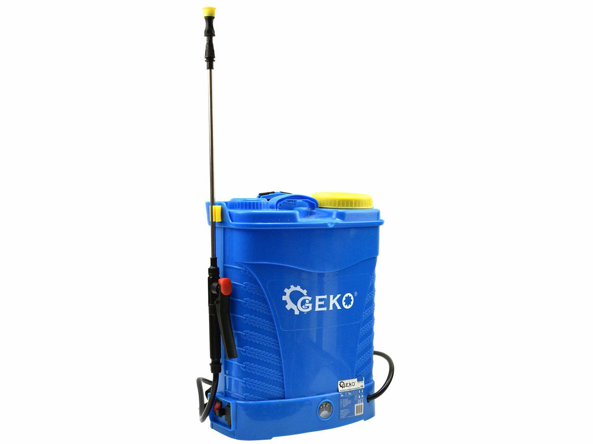 Geko batterijspuit 16l lichtblauw