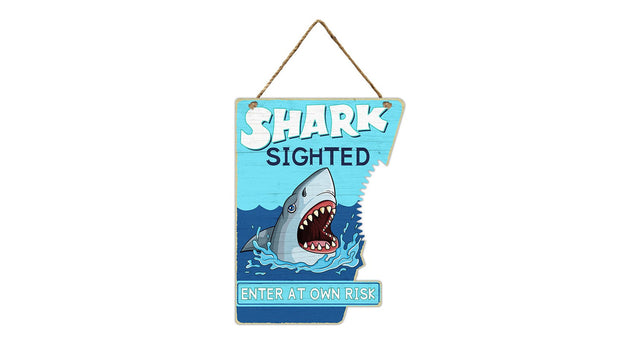 Wall hanger metal shark 30x40cm