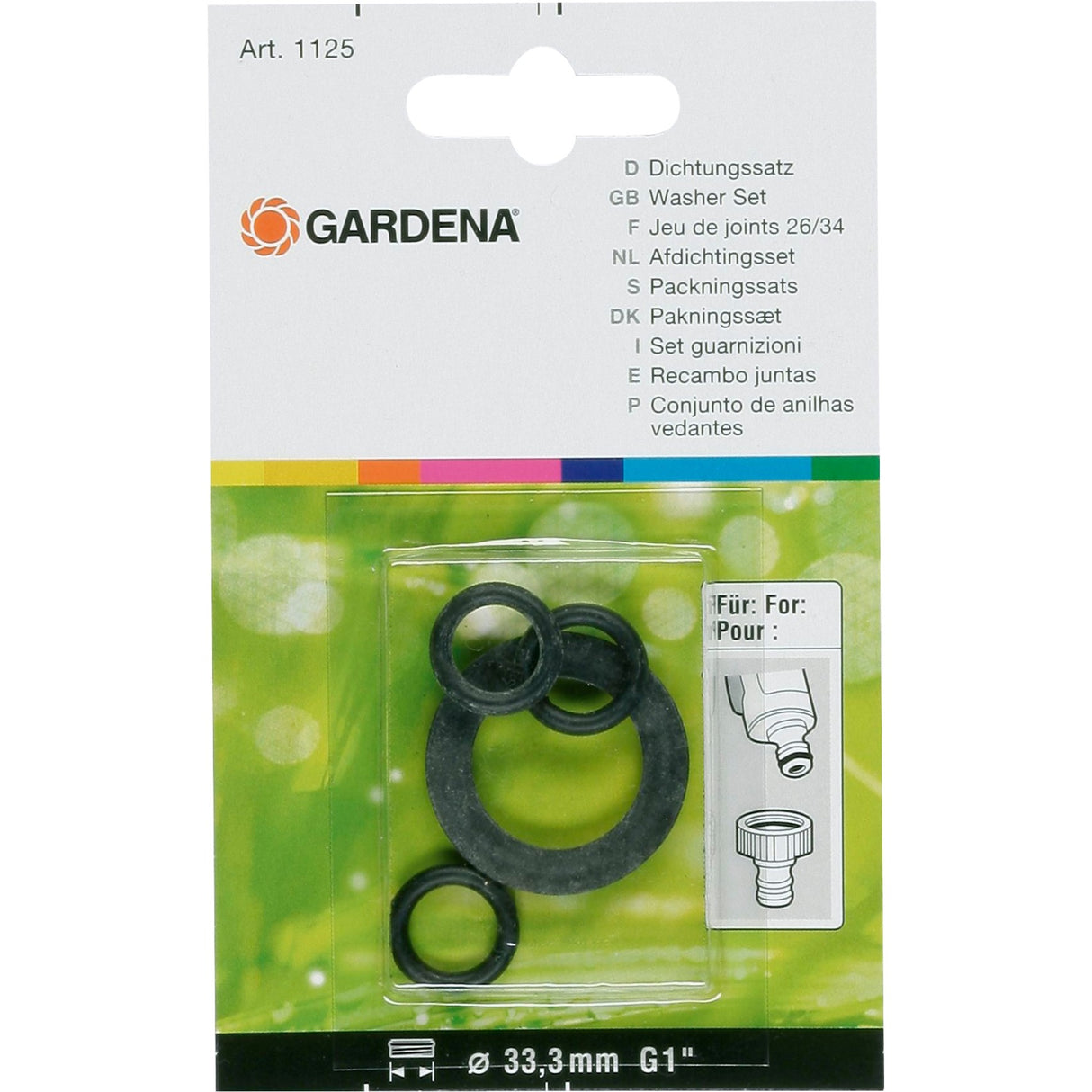 Anneaux de caoutchouc de set Gardena