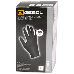 Guantes Bol Nitril Tamaño M Negro (80 piezas)