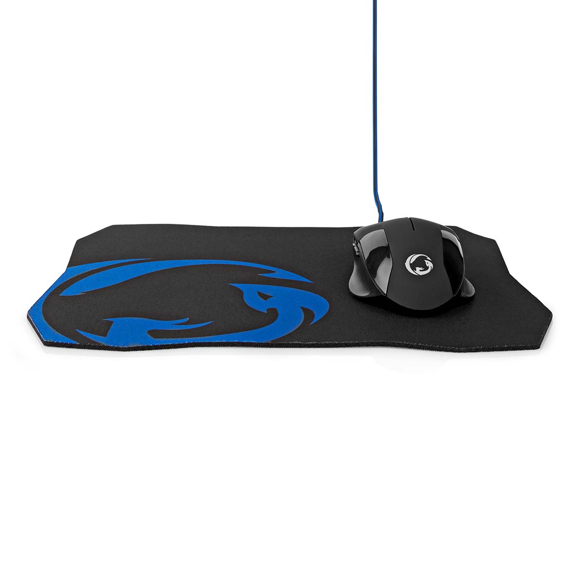 Nedis gaming muis muismat set | bedraad | 1200 2400 4800 7200 dpi | instelbare dpi | aantal knoppen: 6 | rechtshandig | 1.50 m | zonder verlichting - gmmp110bk