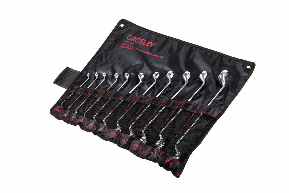 Grosley ingesteld 11 diepe offset oogsleutels in sachet