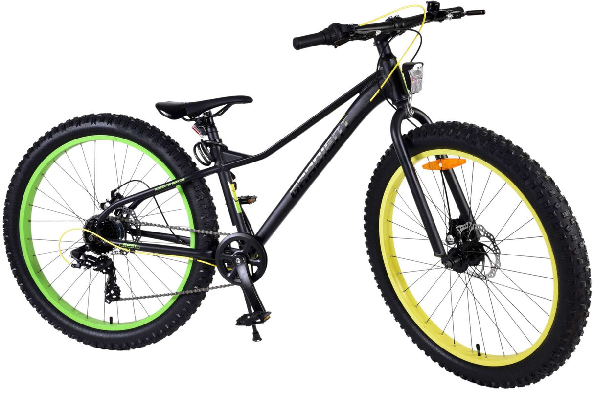 Volare Gradient Children's Bicycle - Drenge - 26 tommer - Black Yellow Green - 7 Speed ​​- Prime Collection