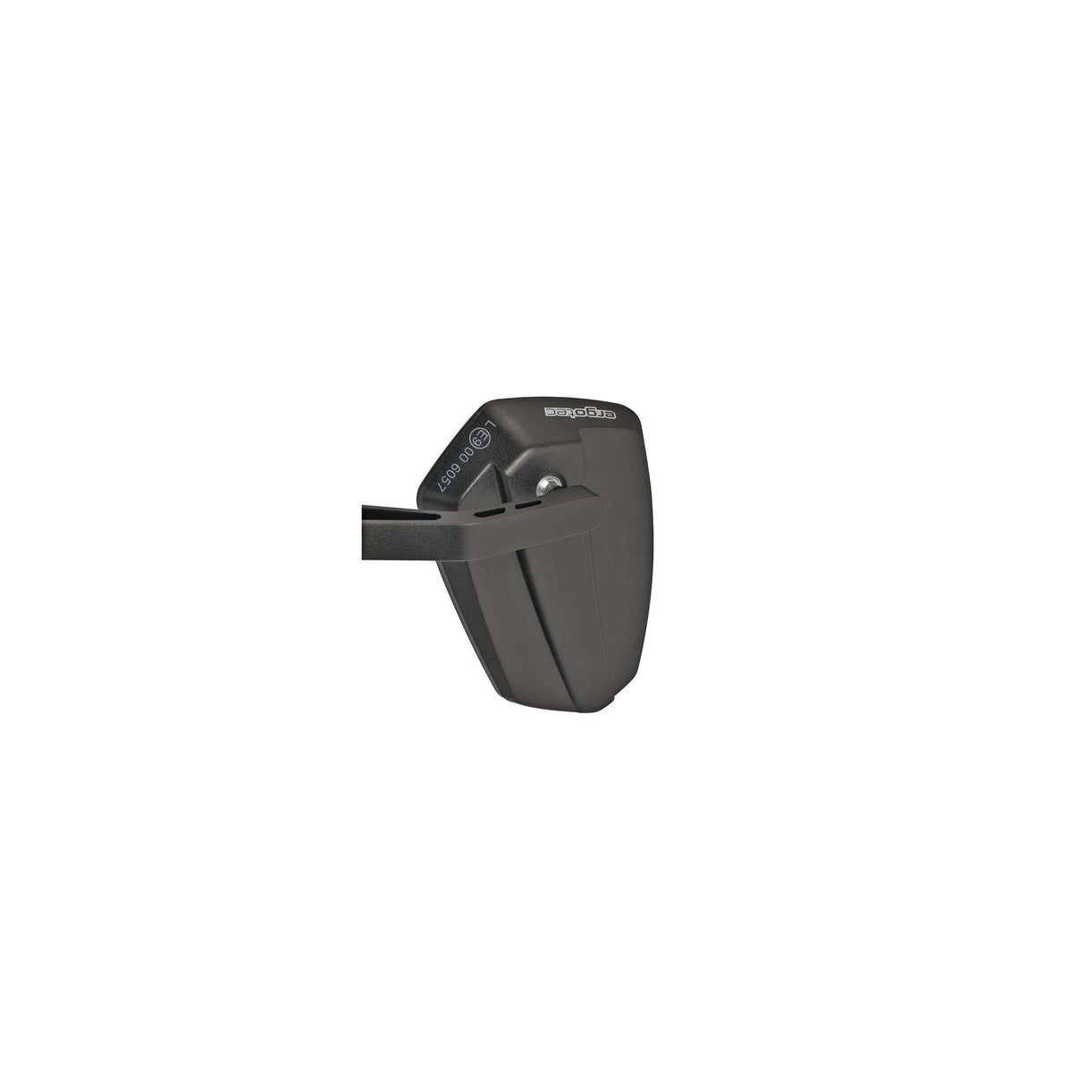 Ergotec spiegel m-77 korte arm 120 x 80-55 mm aluminium - zwart gezandstraald (k approved)