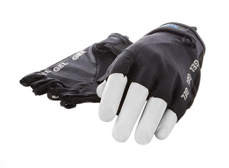 Mirage Lycra handschoen maat xl gel zwart korte vinger op kaart