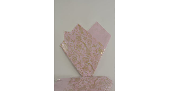 Luxe bloemenhoezen 10 stuks roze-goud bloem 50x47x7cm