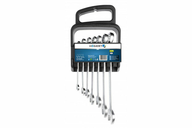 Hogert platte-oogsleutelset 7szt. 8-19mm
