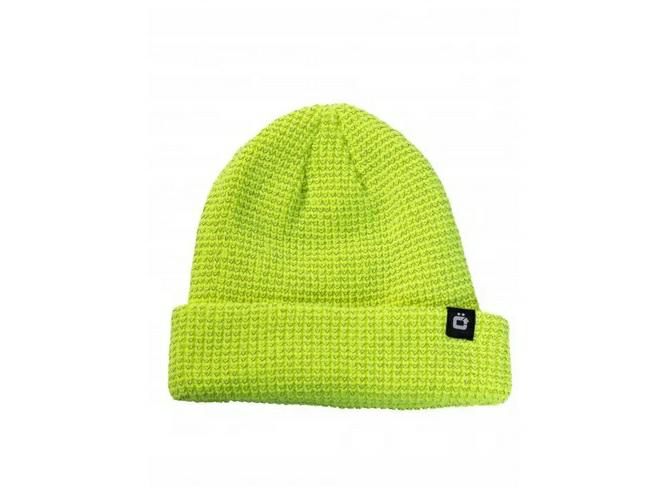 Hogert wintermuts met reflecterende draad neon geel uni