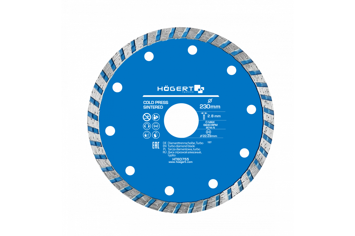 Hogert diamantschild 230x22,2 turbo