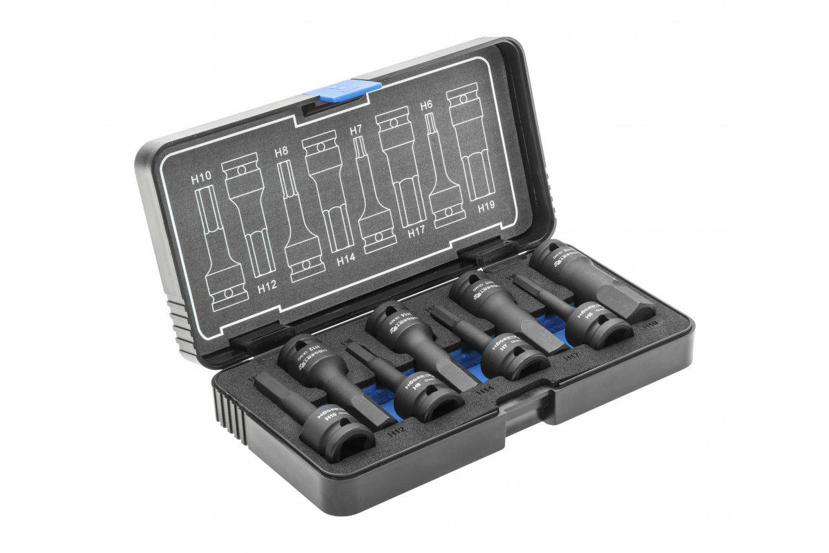 Hogert hex-inslagsleutel ingesteld 8szt. 1 2 , crmo