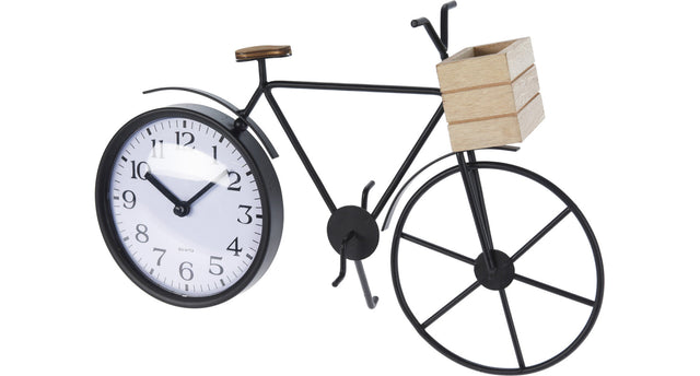 Tafelklok zwart, ijzer fietsmodel 335x80x235mm