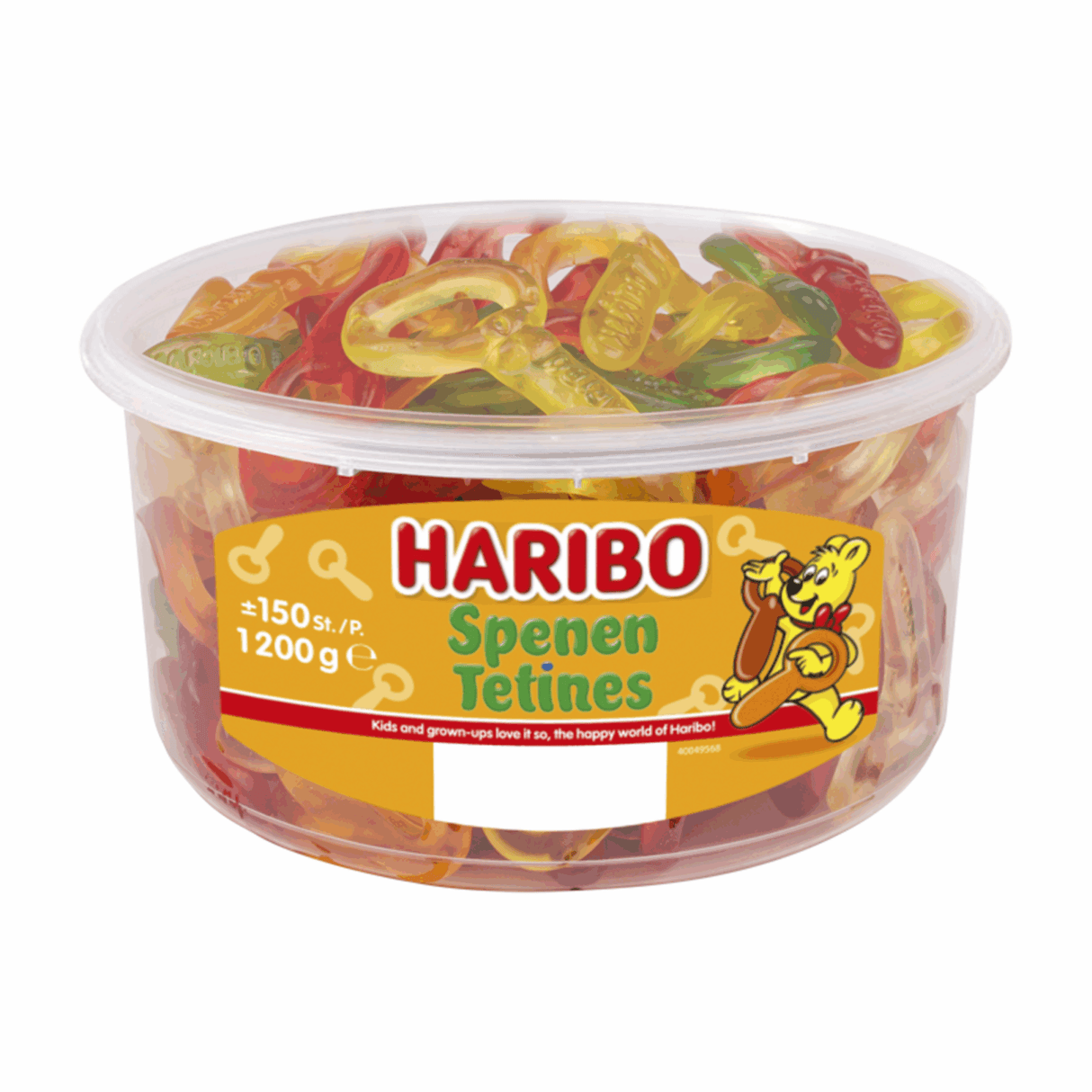 Haribo spenen - snoep in fruitsmaken - 150 stuks silo