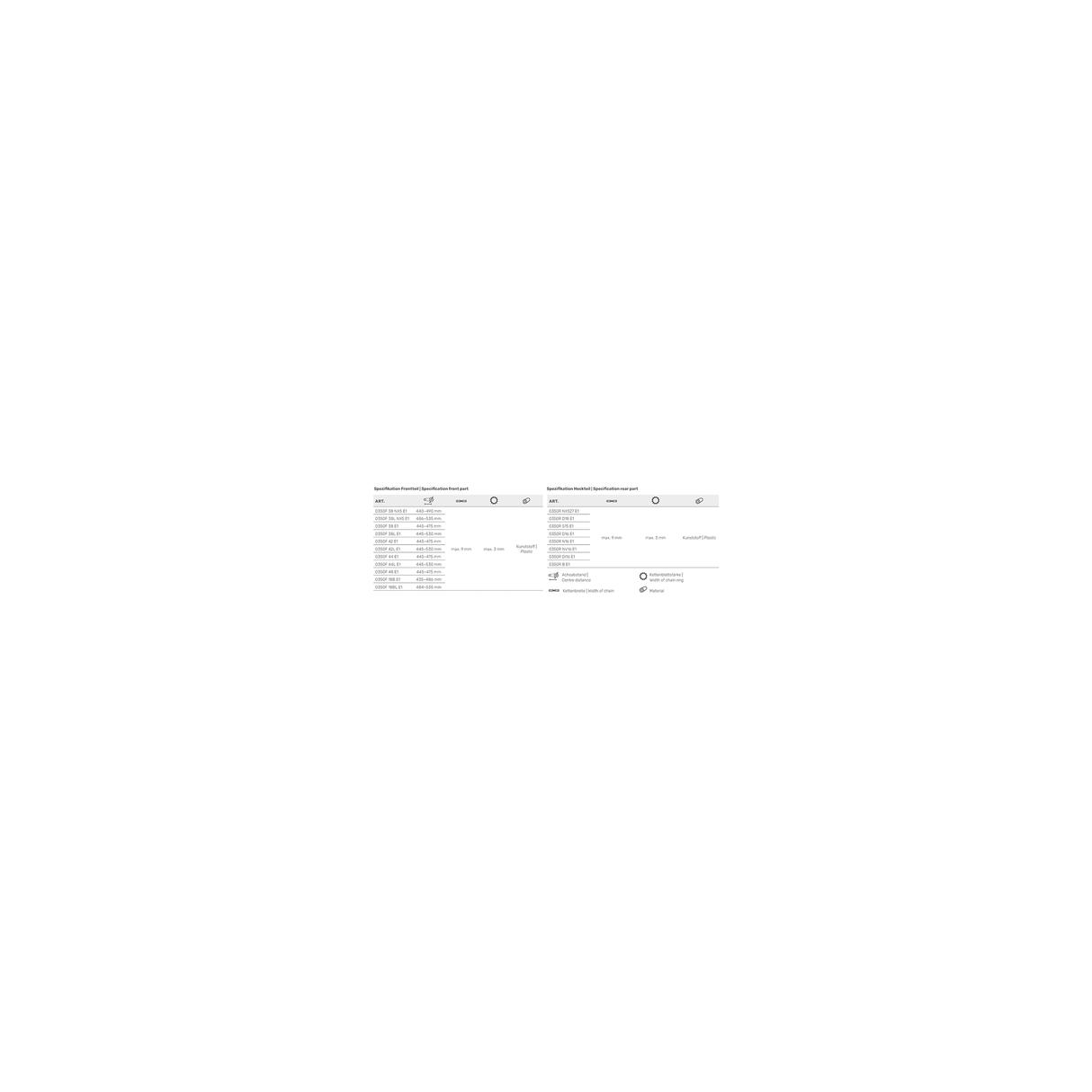 Hebie chainglider voorkant 42t