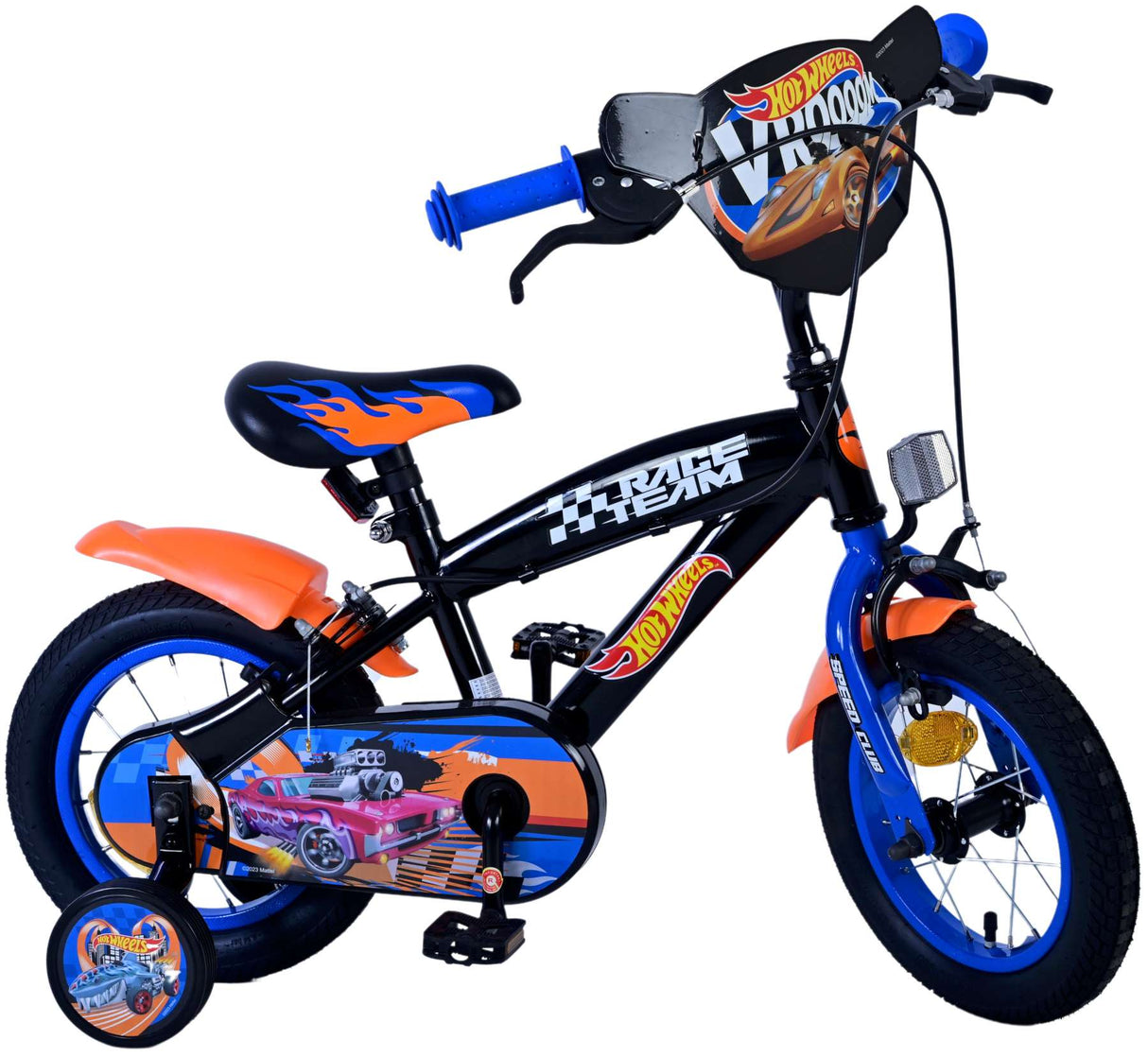 Wheels Hot Wheels pour enfants Boys Boys 12 pouces Black Orange Blue Two Hand freins