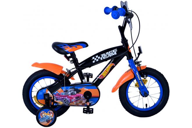 Hot Wheels Children's Bike Boys 12 Inch Black Orange Blue Two Hand brakes