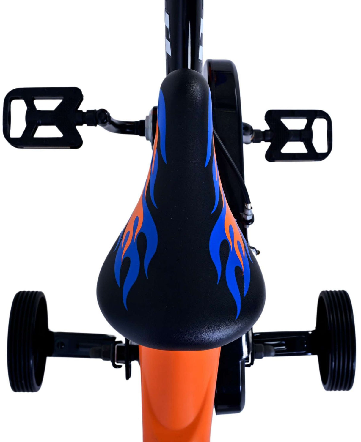 Hot Wheels Kinderfiets Jongens 12 inch Zwart Oranje Blauw Twee handremmen